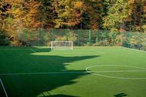 voetbalgoalvoetbalveld foto