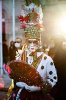 Venetiaans carnaval in rosheim, elzas, frankrijk. foto