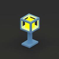 3D-rendering voxel nachtlampje foto