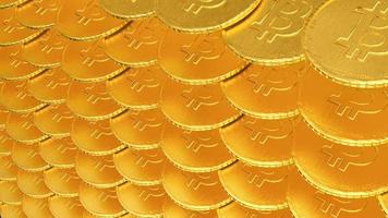 bitcoin goud behang achtergrond textuur 3d illustratie render foto