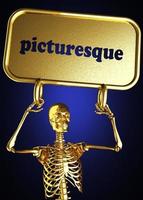 pittoresk woord en gouden skelet foto