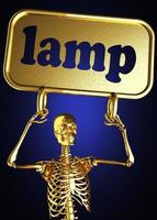 lampwoord en gouden skelet foto