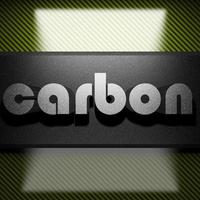 koolstofwoord van ijzer op koolstof foto