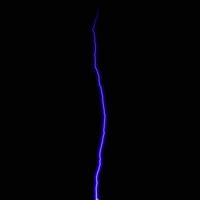 abstracte donkerblauwe verlichting natuurlijke donder realistische magische overlay helder gloeiend effect op zwart. foto