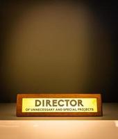 directeur kantoor plaat foto