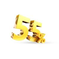 55 procent gouden symbool, 3d render foto