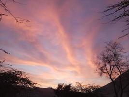 geweldige zonsondergang in Israël uitzicht op het heilige land foto