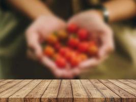 houten tafel achtergrond foto