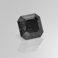 zwarte diamant edelsteen asscher 3d render foto