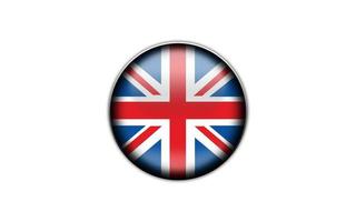 transparante knop, badge met Britse vlag foto