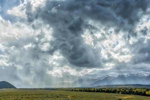 stormachtig weer in het nationale park Grand Tetons foto