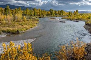 gros ventre rivier in wyoming foto