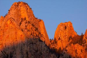 zonsopgang in de Zion Mountains foto