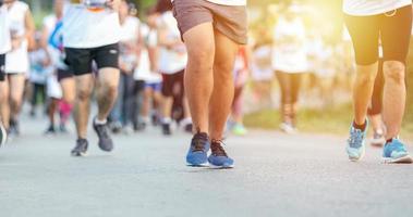 bewegingsonscherpte van marathonlopen foto