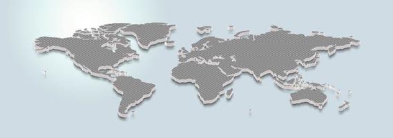 3D-kaartillustratie van de wereld foto