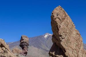 de vinger van god, de boom en de berg teide foto