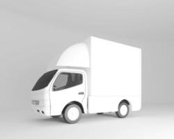 witte bestelwagen mockup. 3D-rendering foto