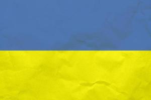 papiertextuur in de kleuren van de geelblauwe vlag van oekraïne foto