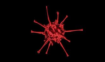 covid-19 virus ncov-concept. abstracte bacteriën of viruscel in bolvorm met lange antennes. corona virus uit wahan, china crisisconcept. pandemie of virusinfectie concept - 3D-rendering. foto