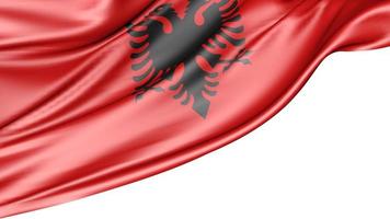 Albanië vlag geïsoleerd op een witte achtergrond, 3d illustration foto