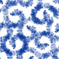 stropdas kleurstof, shibori, blauw abstract batik naadloos patroon. aquarel achtergronden foto