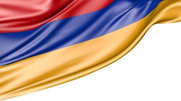 Armenië vlag geïsoleerd op een witte achtergrond, 3d illustration foto
