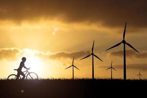 windturbines wekken energie op foto