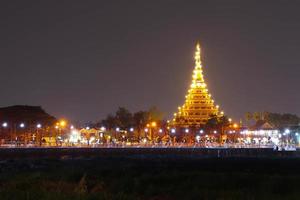 wat nong wang nacht stad khon kaen thailand foto