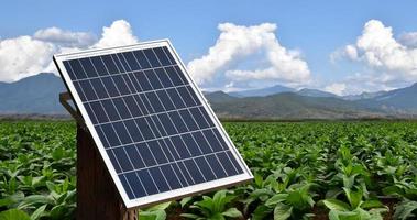 fotovoltaïsch paneel, nieuwe technologie voor het opslaan en gebruiken van de kracht van de natuur met menselijk leven, duurzame energie en milieuvriendelijk concept foto