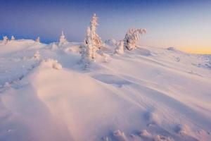 fantastisch winterlandschap in de bergen van oekraïne foto