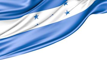 vlag van honduras geïsoleerd op een witte achtergrond, 3d illustratie foto