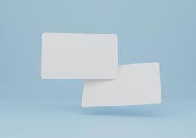 moderne mockup-sjabloon voor visitekaartjes met uitknippad. mock-upontwerp voor presentatiebranding, huisstijl, reclame, persoonlijk, briefpapier, presentaties van grafische ontwerpers. 3D-rendering foto