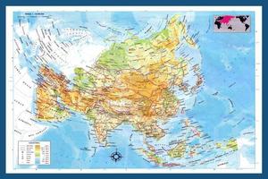 achtergrond azië kaart met Indonesische versie voor bannerbehang of achtergrond foto
