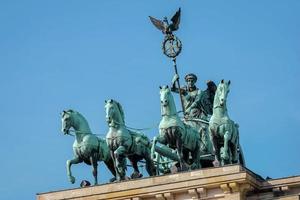 Berlijn, Duitsland, 2014. het monument van de Brandenburger Tor in Berlijn foto