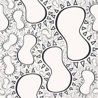 illustratie abstracte doodle Krabbel hand tekenen paisley willekeurige vorm naadloze patroon achtergrond. foto