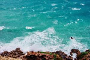 lente panorama van zee kust stad trapany. sicilië, italië, europa foto