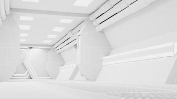 spaceship corridor is een stock motion graphics-video die het interieur van een bewegend ruimteschip laat zien. 3D-rendering foto