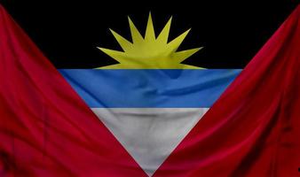 antigua en barbuda vlag zwaaien. achtergrond voor patriottisch en nationaal ontwerp foto