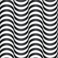 zwart-wit 3d golfpatroon. golf oneindige textuur gratis achtergrond foto