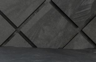 abstracte lege ruimte zwarte stenen muur achtergrond grunge textuur stijl., 3D-model en illustratie. foto