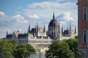 boedapest, hongarije, 2014. hongaars parlementsgebouw in boedapest foto