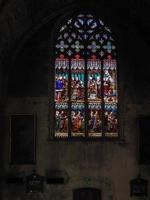 bordeaux, frankrijk, 2016. glas in lood raam in de basiliek st seurin in bordeaux foto