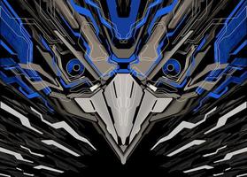 Futuristic Eagle Head Pattern