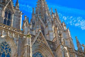 kathedraal van barcelona in las ramblas, spanje foto