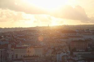 Lissabon panoramisch uitzicht vanaf Saint George Castle Sao Jorge Lookout foto