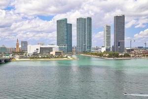 Verenigde Staten, Miami Harbor op een zonnige dag foto