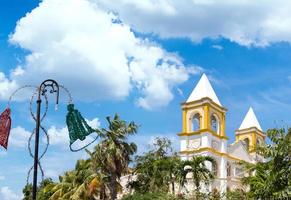 mexico, koloniale straten en kleurrijke architectuur van San Jose del Cabo in het historische centrum foto