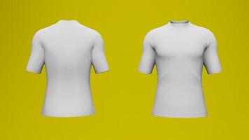 overhemd mock-up set. t-shirtsjabloon voor branding, 3D-rendering foto