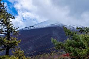 achtergrond close-up berg Fuji. foto