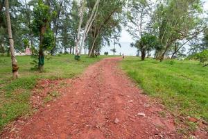 modderweg na regen in thailand foto